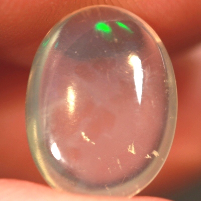 SOLID CRYSTAL OPAL Tranparent with green sparkles